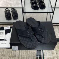 Chanel Flip flops Black  Polyester