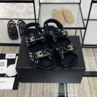 Chanel Black Dad Sandals