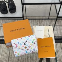 Louis Vuitton Takashi Murakami Victorine Wallet white