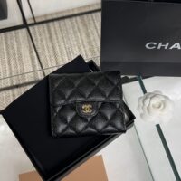 Chanel Classic Tri-Fold Wallet black